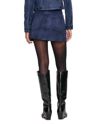 Alma Leather Miniskirt