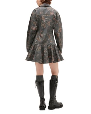 Black Floral Shirt Dress