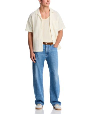 Wide Leg Jeans in Deep Blue