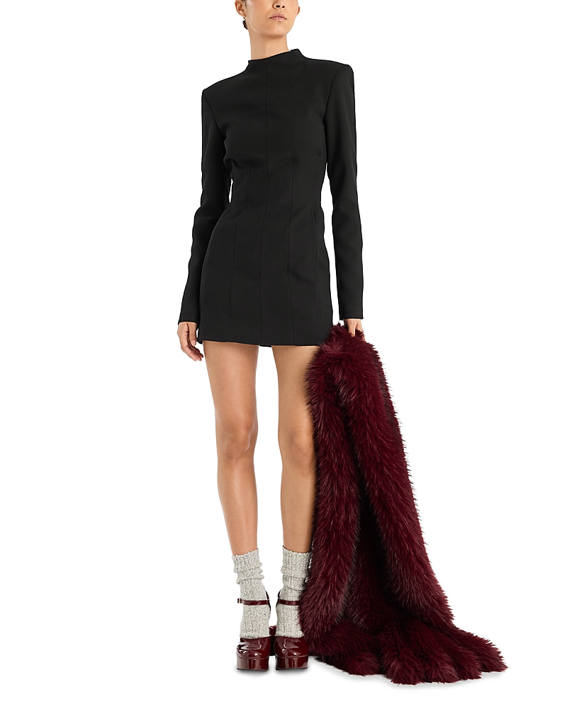 Rotate Birger Christensen Long-sleeve Mini Dress In Multi