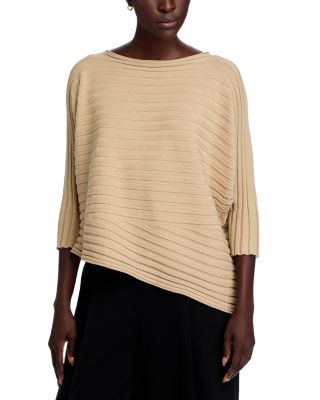 Asymmetrical Cotton Cashmere Sweater