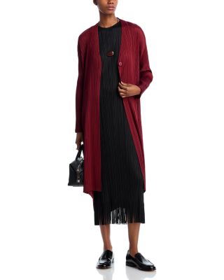 Pliss&eacute; Duster Cardigan