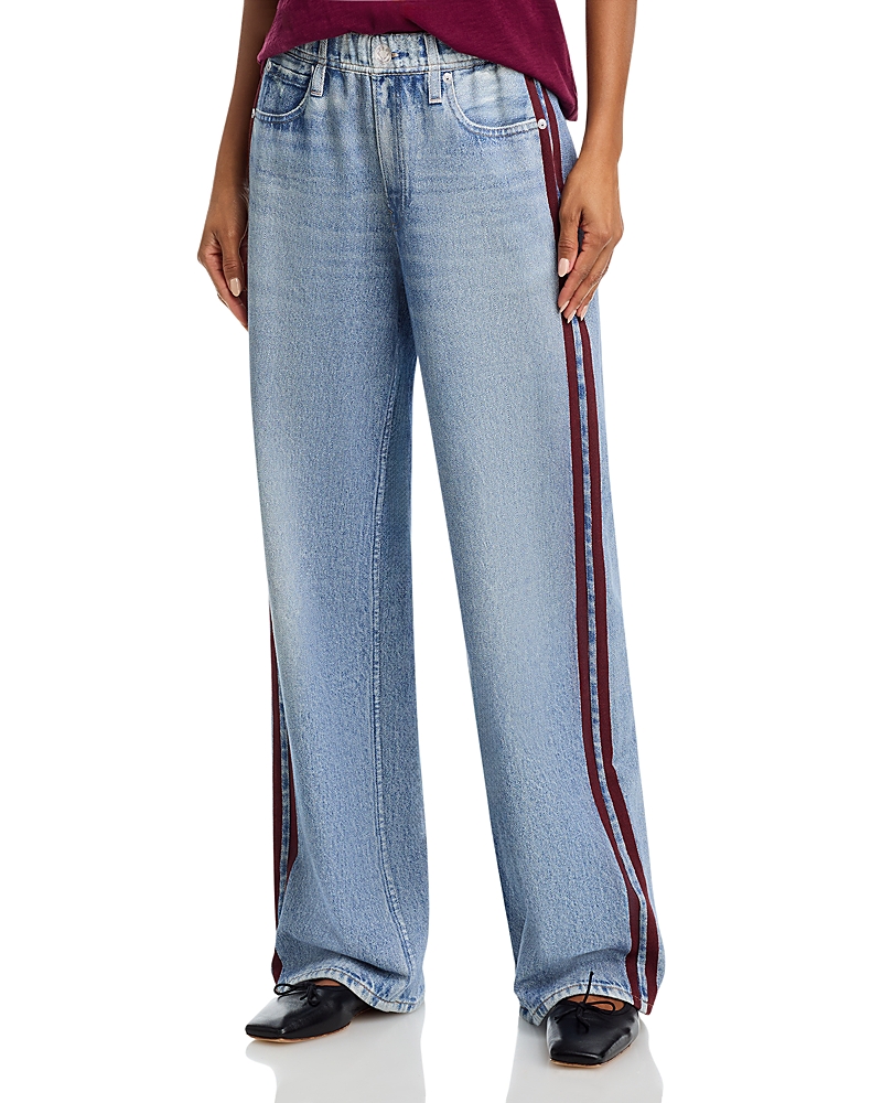 Rag & Bone Miramar Terry Wide Leg Track Pants In Multi
