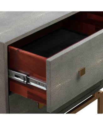 Pesce Shagreen Nightstand in Grey