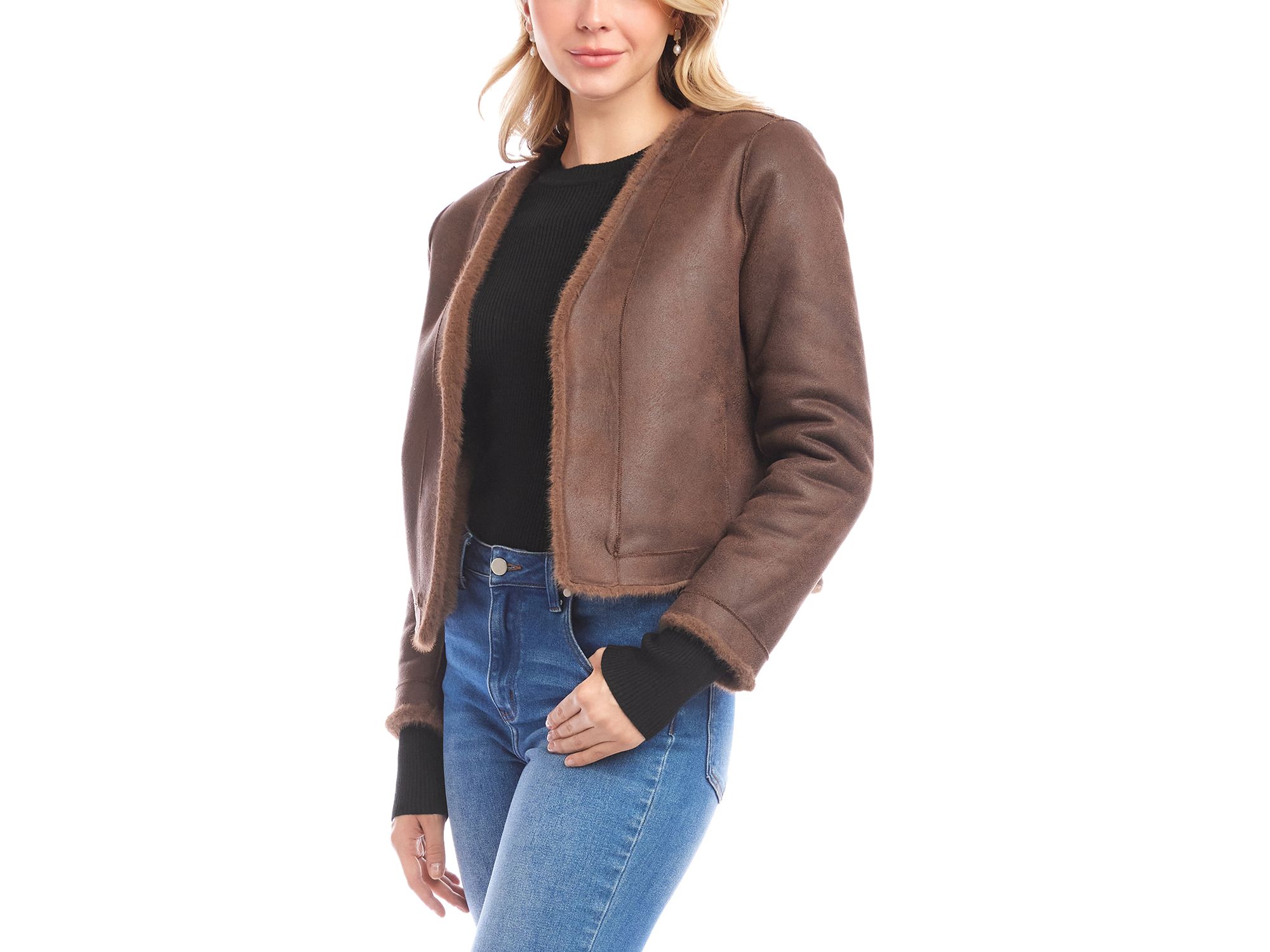 Reversible Faux Fur Jacket — Image 7