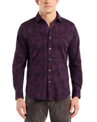 Hoyt Long Sleeve Printed Knit Shirt