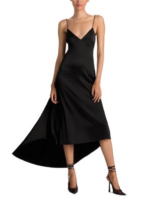 Luciana Deep V Asymmetrical Dress
