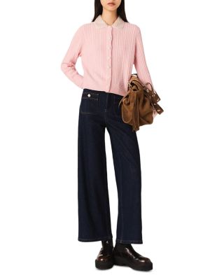 Mini Embellished Cable Knit Cardigan