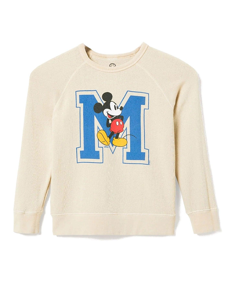 Junk Food Clothing Boys' Kids Mickey Big M Raglan Fleece Sweatshirt - Little Kid, Big Kid