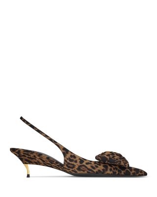 Women's Dakota Slingback Pumps in Leopard Silk Muslin