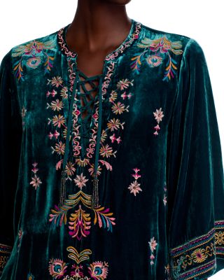 Velvet Tie Front Kim Dress