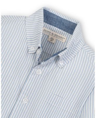 Boys' Organic Stretch Poplin Long Sleeve Button Down Shirt - Big Kid