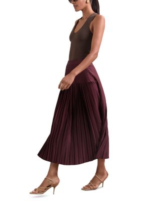 Savannah Pleated Midi Skirt
