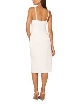 Stretch Crepe Halter Midi Dress