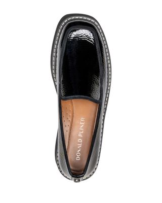 Women&#39;s Peggi Black Leather Wedge Loafers
