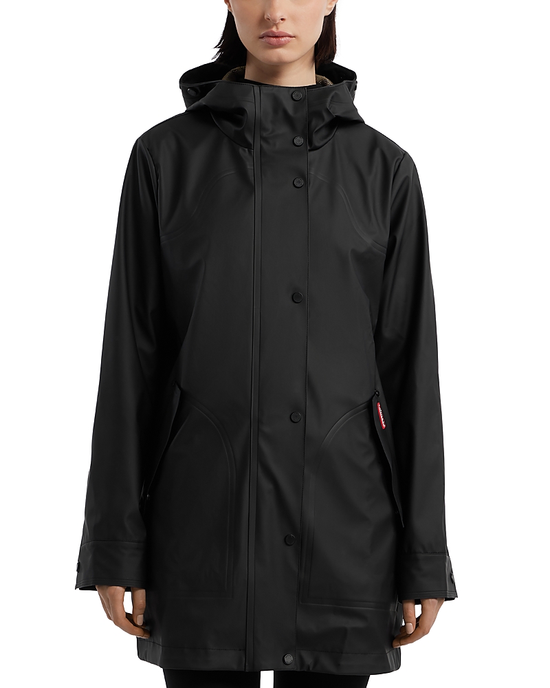 Hunter Acacia Rubberized Rain Jacket In Black
