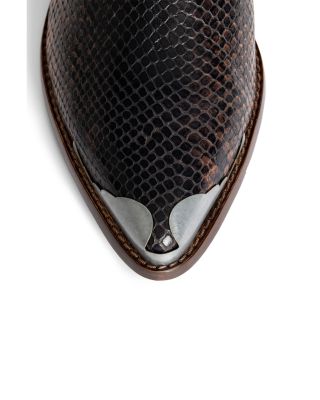 Women's Tylow Wild Mirror Python Effect Leather Ankle Boots