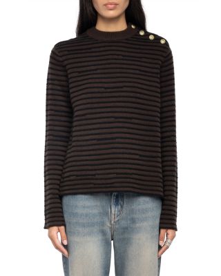 Spiky Wool & Cashmere Crewneck Sweater