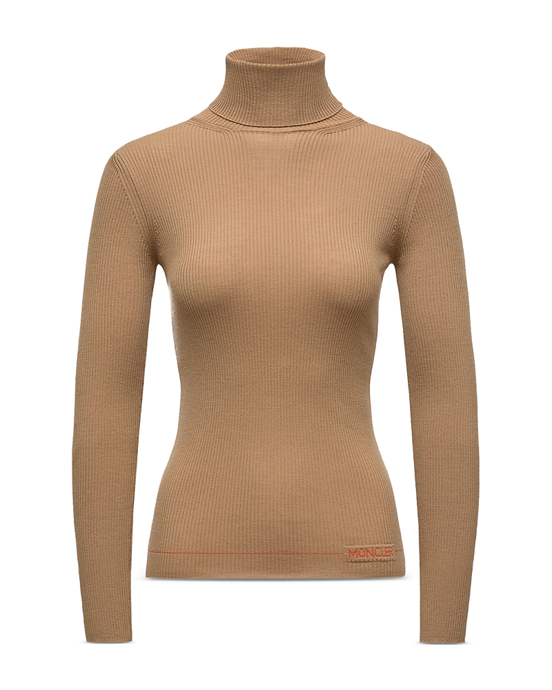 Moncler Wool Turtleneck Sweater In Brown