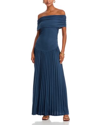 Field Of Dreams Off-the-Shoulder Maxi Dress