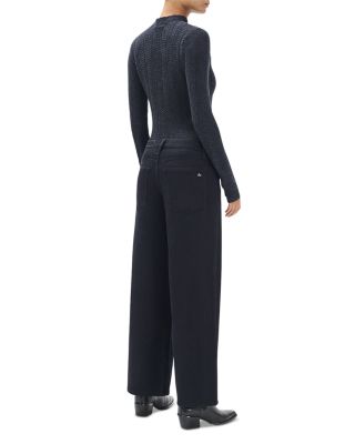 Aiden High Rise Wide Leg Jeans in Black