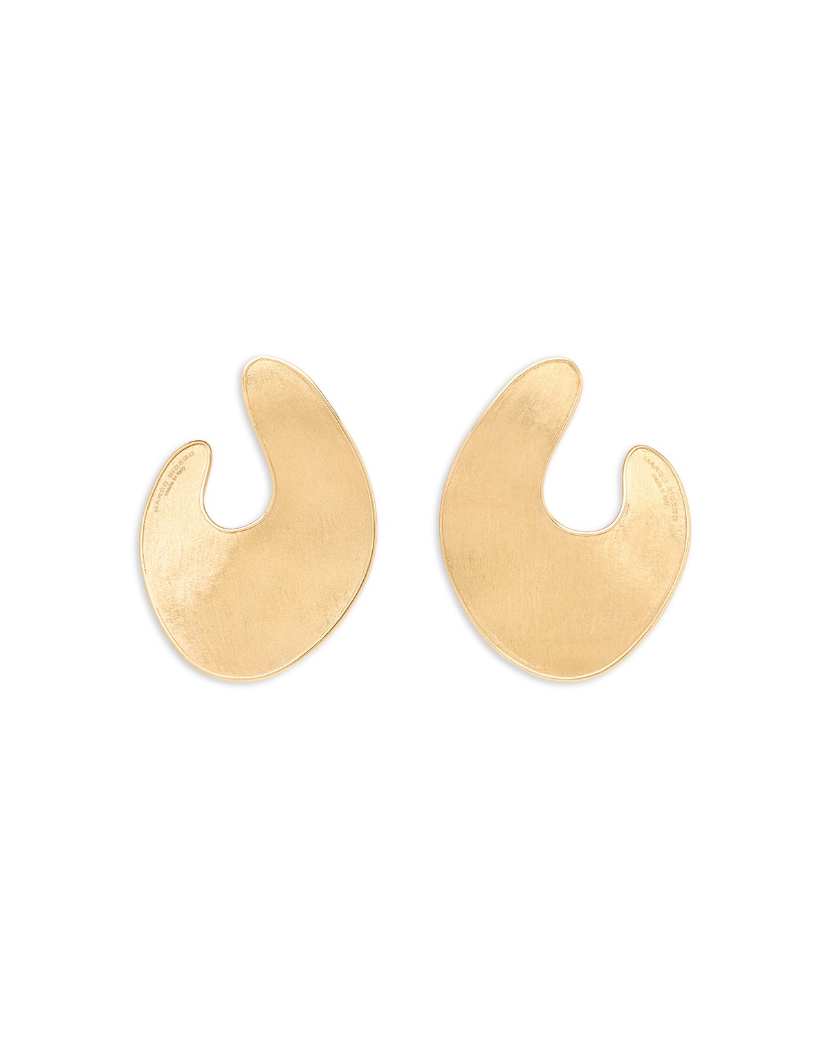 Irregular Petal Statement Earrings in 18K Yellow Gold
