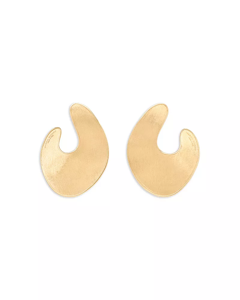 Marco Bicego Irregular Petal Statement Earrings in 18K Yellow Gold