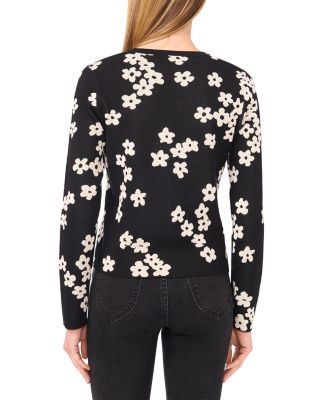 Flower Jacquard Cardigan