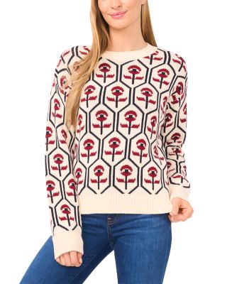 Flower Jacquard Sweater