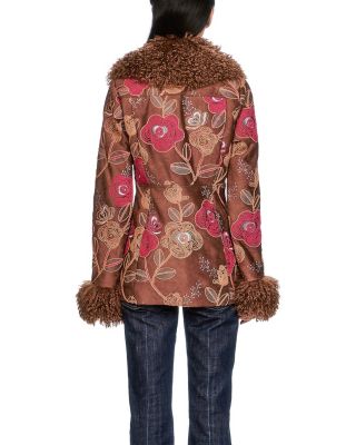 Poiret Faux Fur Trim Jacket
