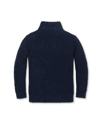 Organic Mock Neck Cardigan Stitch Sweater - Little Kid, Big Kid