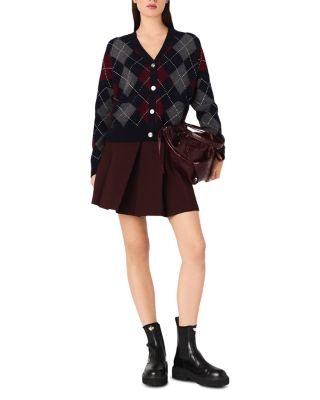 Wool Rhinestone Cardigan