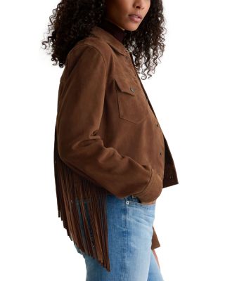 Fringed Suede Trucker Jacket