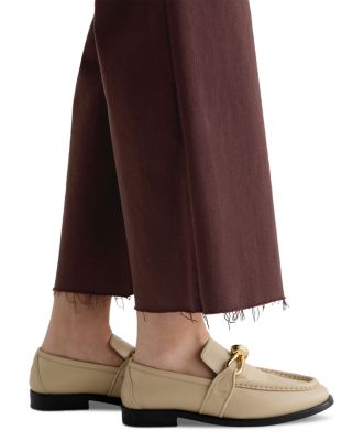 AG Saige High Rise Wide Leg Crop Jeans in Coffee Bean
