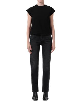 90's Pinch Waist High Rise Straight Jeans in Radius