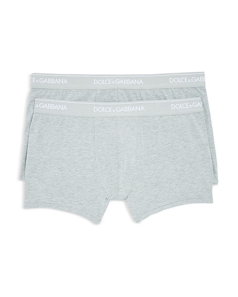 Dolce & Gabbana Logo Boxer Briefs, Pack Of 2 In Gray
