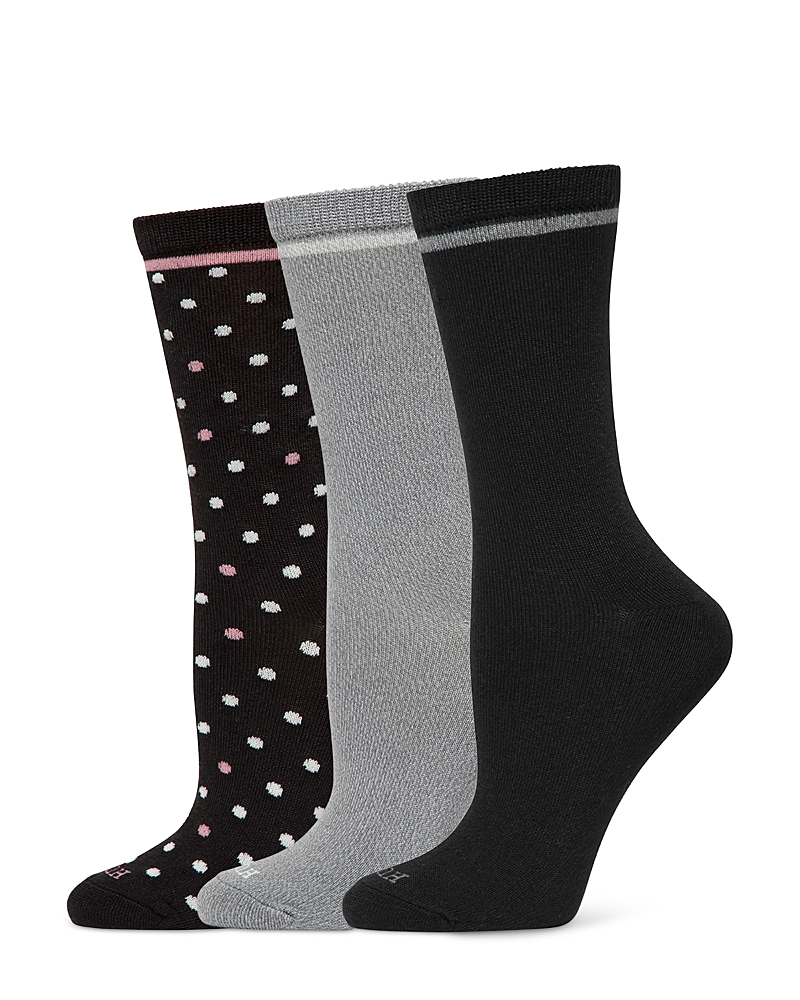 Hue Super Soft Crew Socks, Set Of 3 In Black