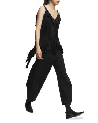 Cade Ruffled V Neck Top