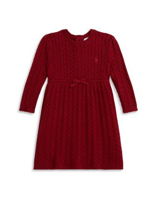 Girls' Cable Cotton Sweater Dress & Bloomer - Baby