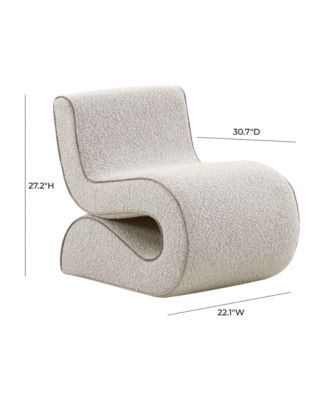 Senna Speckled Boucle Accent Chair in Grey