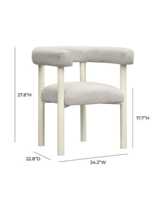  Jackie Outdoor Textured Dining Chair in Cream