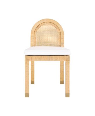  Amara Rattan and Performance Fabric Arched Back Dining Chair in Natural
