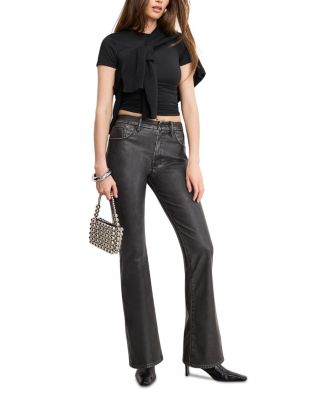Good Classic Faux Leather Bootcut Pants