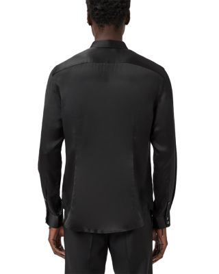 Albany Button Front Silk Shirt