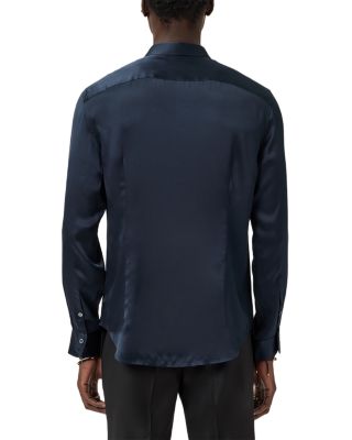 Albany Button Front Silk Shirt
