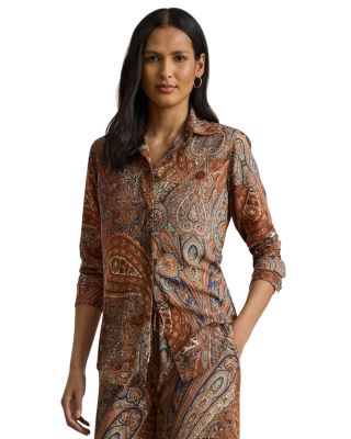 Classic Fit Paisley Crepe Shirt