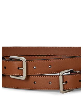 Double Buckle Stacked Wide Belt