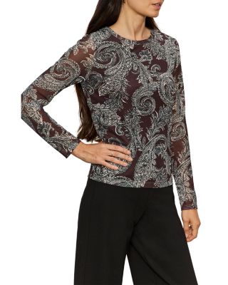 Long Sleeve Mesh Top