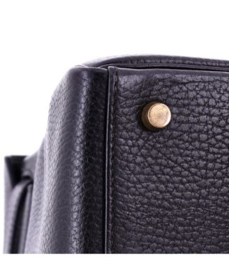  Kelly 35 Handbag Black Ardennes with Gold Hardware