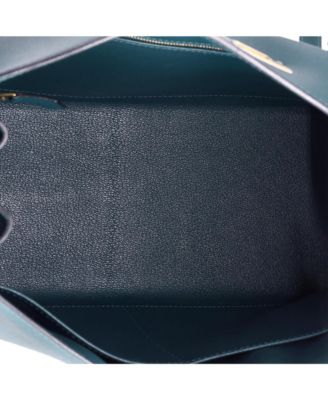 Kelly 32 Handbag Blue Epsom with Gold Hardware